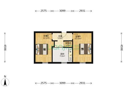 沈飞九三小区 2室0厅0卫 47平方