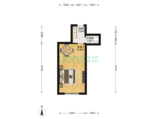 太和小区 1室0厅1卫 32平方