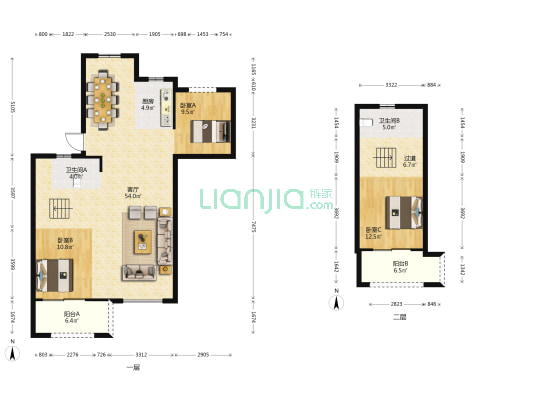优步书苑 3室1厅2卫 123平方