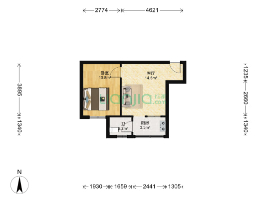 新寨路 1室1厅1卫 82平方