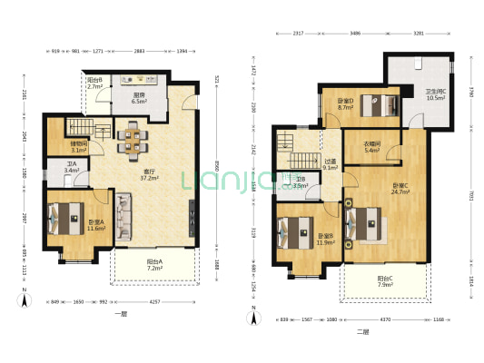 南海碧桂园 4室1厅3卫 193平方