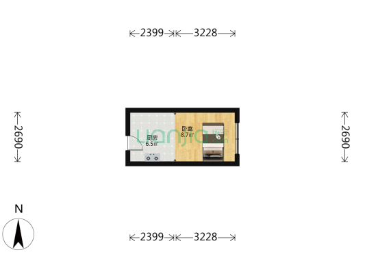 可乐公馆 1室0厅0卫 25平方