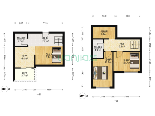 冠星金牛座 3室1厅2卫 35平方