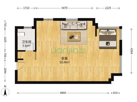 星耀天地 1室0厅1卫 71平方