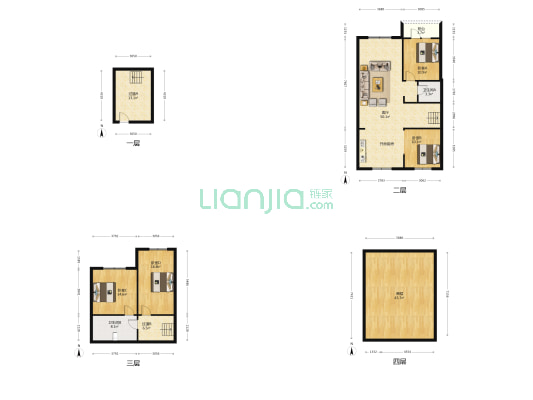 世茂国风龙玺 4室1厅2卫 128平方