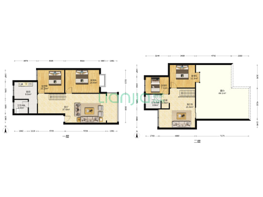 水晶苑 4室2厅2卫 147平方