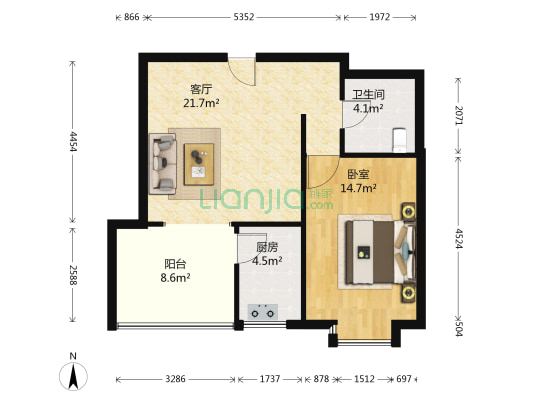靖江鑫园 1室1厅1卫 73平方