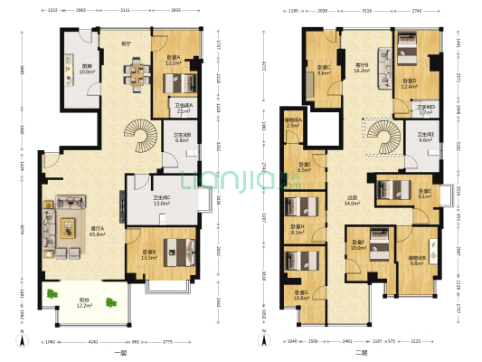 新景禾祥高峰会 9室2厅5卫 207平方