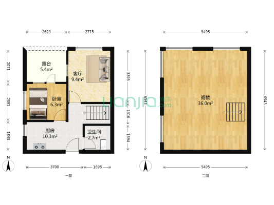 百合湾西区 1室1厅1卫 48平方