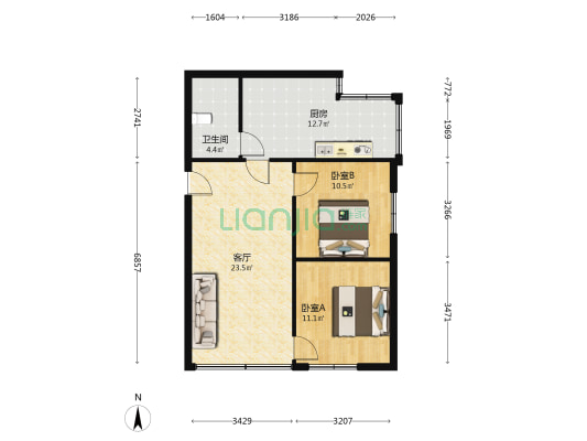 大吉巷22号 2室1厅1卫 71平方
