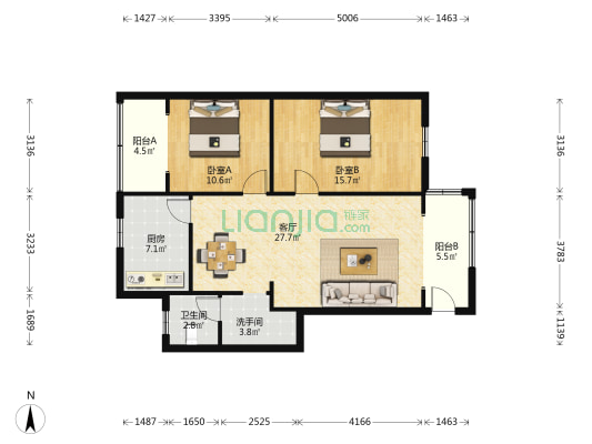 炳草岗大街359号 2室1厅2卫 97平方