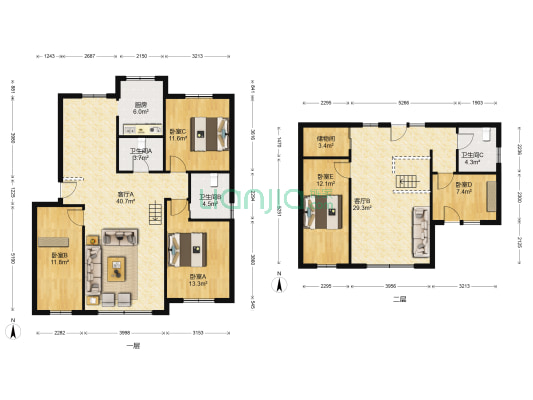 东润枫景 5室2厅3卫 172平方
