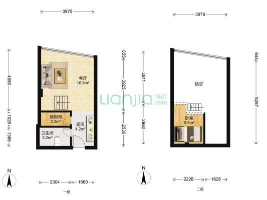 宏润大厦 1室1厅1卫 50平方