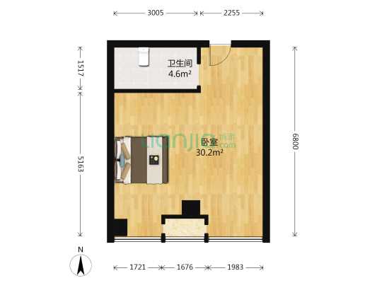 五洲国际广场·银河城 1室0厅1卫 53平方