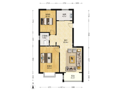 天地新城 南北通透 全明大两居 精装修 满二 高楼层-涿州天地新城户型图