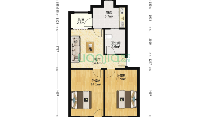 毛纺小区化纤厂小区二手房实景图