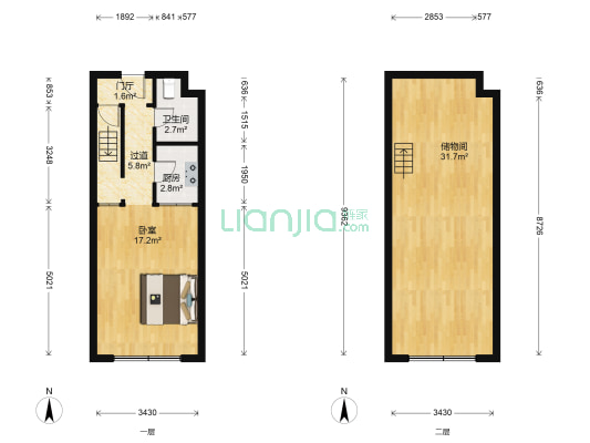 兴业广场 1室0厅1卫 43平方