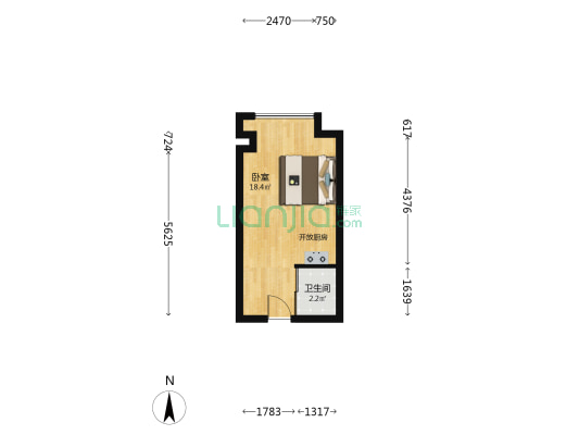 玲珑大厦 1室0厅1卫 32平方
