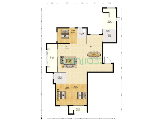 中恒首府 3室1厅2卫 228平方