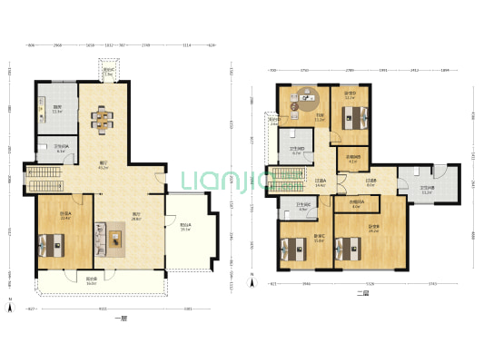 海玥花园B区 5室2厅4卫 337平方