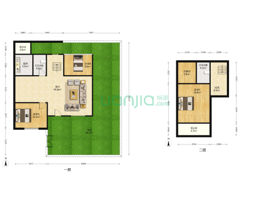 北大资源悦来B区 3室1厅2卫 140平方