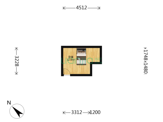 富星商贸大厦 1室0厅0卫 26平方