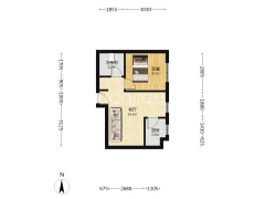 水岸花城东向一居精装修，往返北京838交通方便-涿州水岸花城户型图