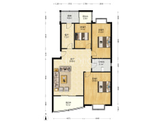 此房有本满五年，房本交易，南北通透格局，社区安静-涿州华阳水电小区户型图