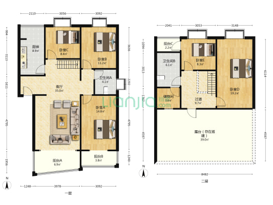 呈祥名居 5室1厅2卫 170平方