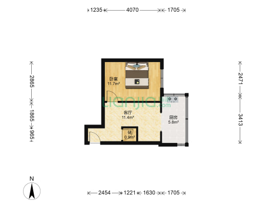 四街大院胡同 1室1厅0卫 35平方