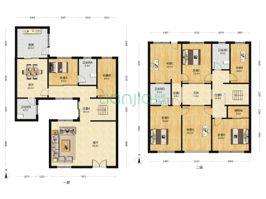 东大街(如皋市) 7室2厅4卫 242平方