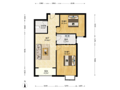 德信公园     配套齐全    全南两居     精装-涿州翡翠滨江户型图