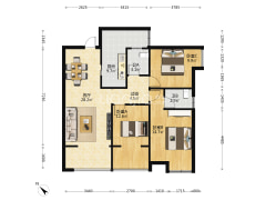 精装洋房，装修保持新，采光充足，户型合理-重庆御景华庭户型图