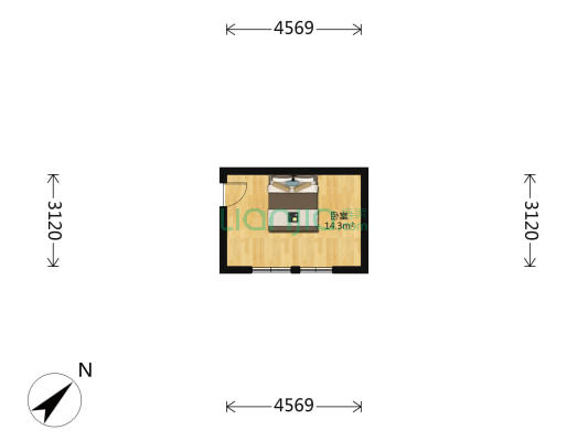 瑞玮山庄 1室0厅0卫 22平方