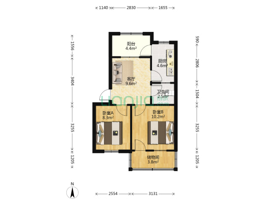 许昌市煤机厂家属院 2室1厅1卫 50平方