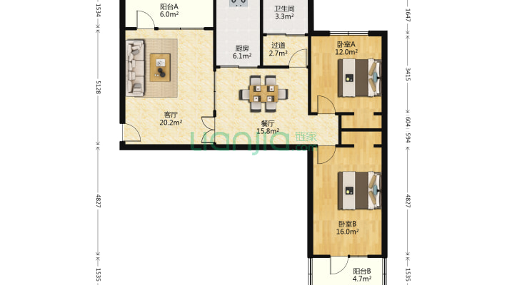 机要局宿舍二手房实景图