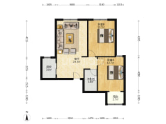 冠云路电梯高层，南北通透户型，小区环境优美，满二-涿州宏远景园户型图