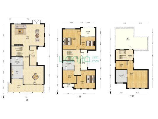 迪亚小城一期 5室2厅3卫 256平方