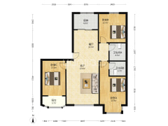 金品时代南北通透大三居 双卧朝南 高品质生活小区-涿州金品时代户型图