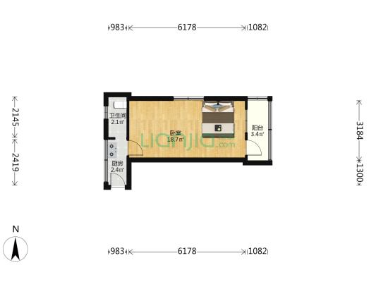 光辉巷 1室0厅1卫 35平方