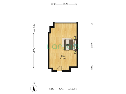 中交汇通中心 1室0厅0卫 48平方
