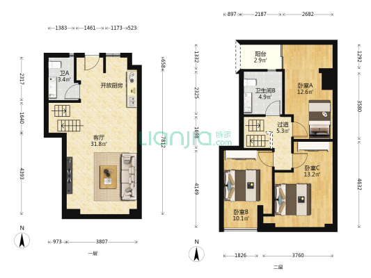 IOI·棕榈国际住区 3室1厅2卫 87平方