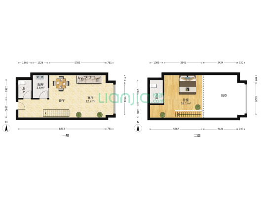 华发世纪城三期 1室1厅2卫 56平方