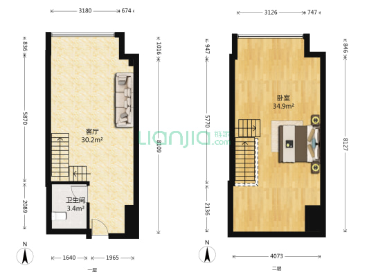 保利茉莉公馆9栋公寓 1室1厅1卫 42平方