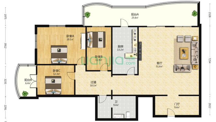 太阳居公寓二手房实景图