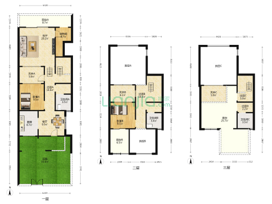 时光贵州 2室2厅3卫 126平方