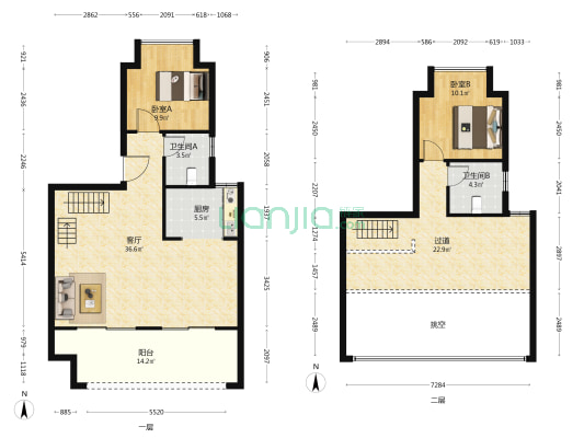 佳源云上之城 2室1厅2卫 131平方