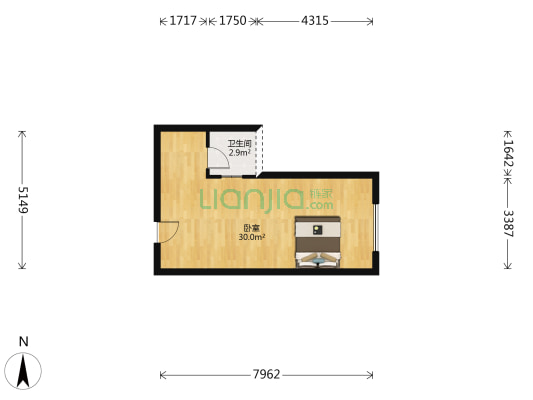 乐活公社 1室0厅1卫 47平方