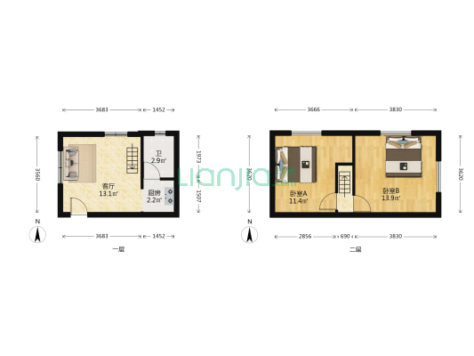 桂城石啃村 2室1厅1卫 29平方