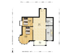 南向两居 中高楼层采光好   居住舒适 双塔社区-涿州鸿盛凯旋门户型图